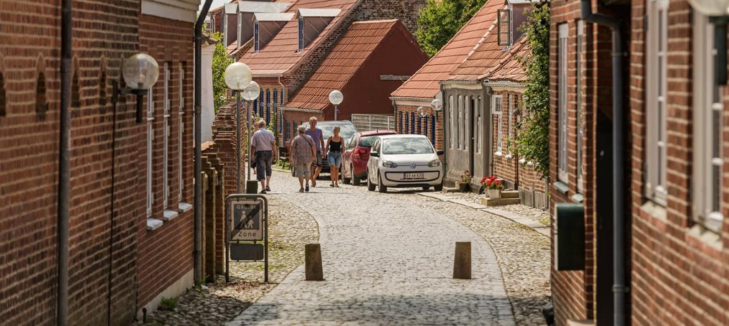 Die gemütliche Strassen in Ringkøbing 