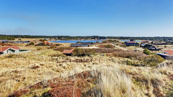 Udsigt over feriehus område ved Vejers