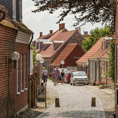 Die gemütliche Strassen in Ringkøbing 